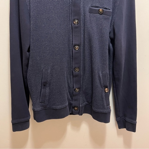 Ted Baker London Navy Blue Button Down Cardigan Sweater Size 4 Large - Picture 4 of 12